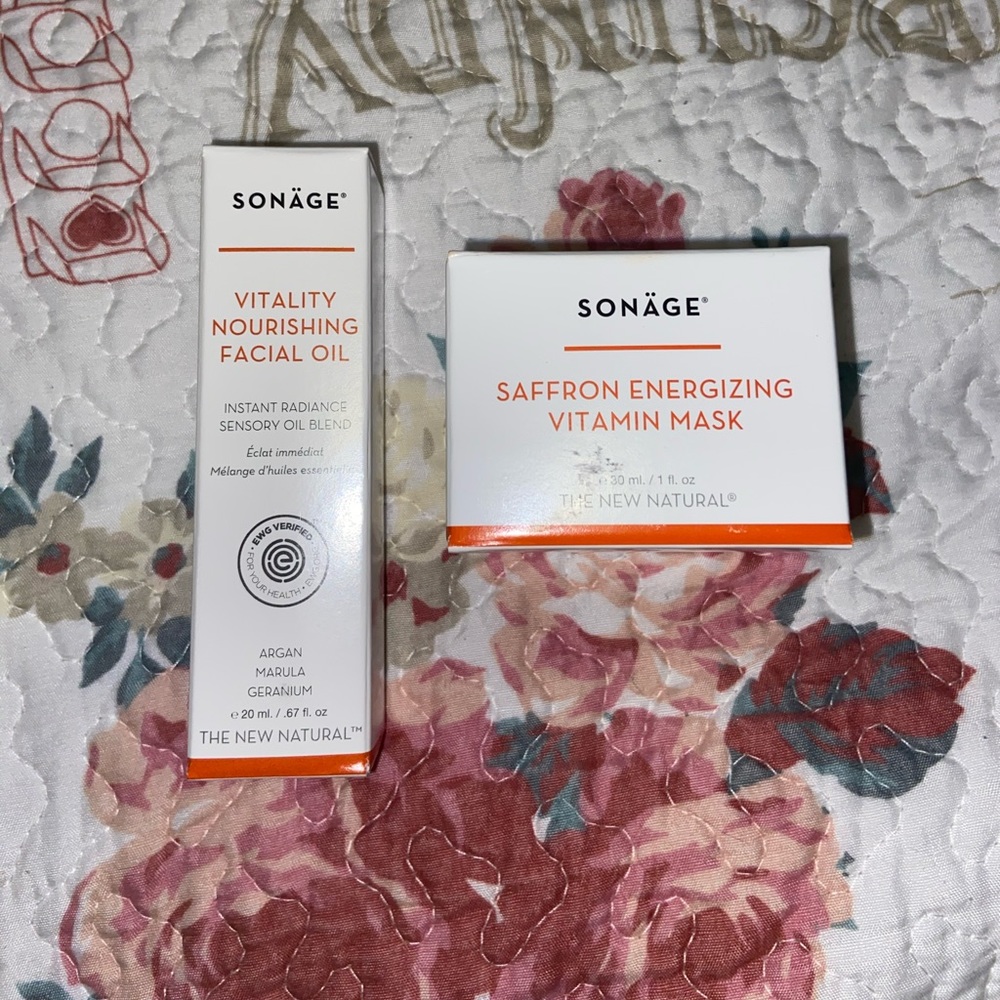 Sonage mask and nourishing face oil